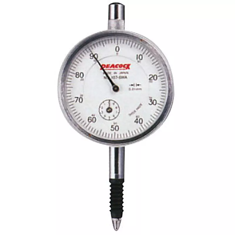 Peacock Dial Gauge Shockproof, dustproof rubber included (BG-10) Specifications 10 mm Measuring Ranges ±0-50-100, 107F-SWA