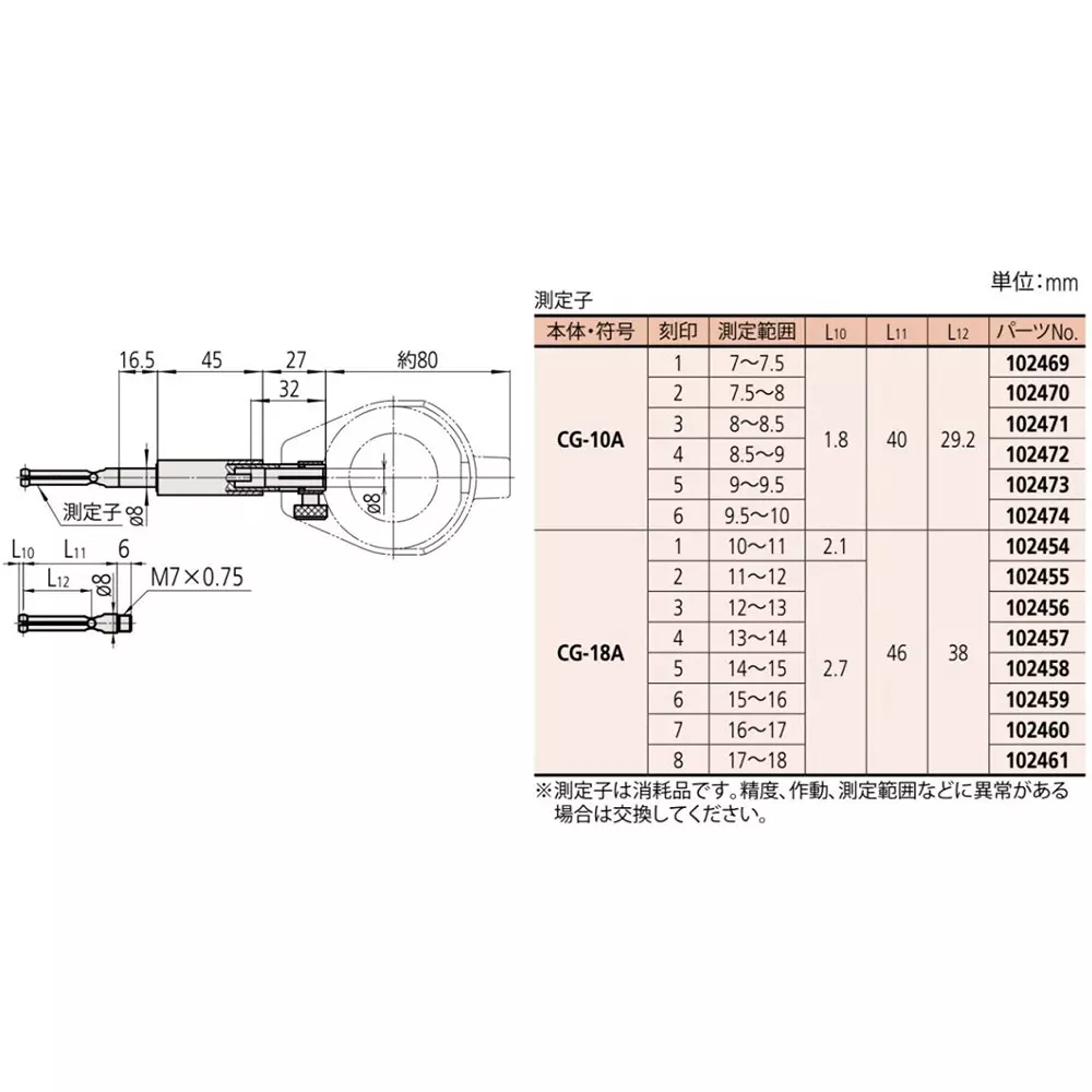 mitutoyo-526-series-small-bore-cylinder-gauge-7-to-10-mm-measuring-range-cg-10a