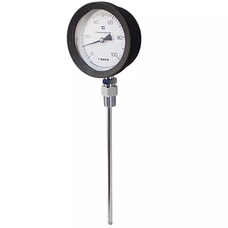 SATO KEIRYOKI Bimetal Thermometer 0 to 100 ℃ Measuring Range, BM-S-100P 0:100℃ 200L