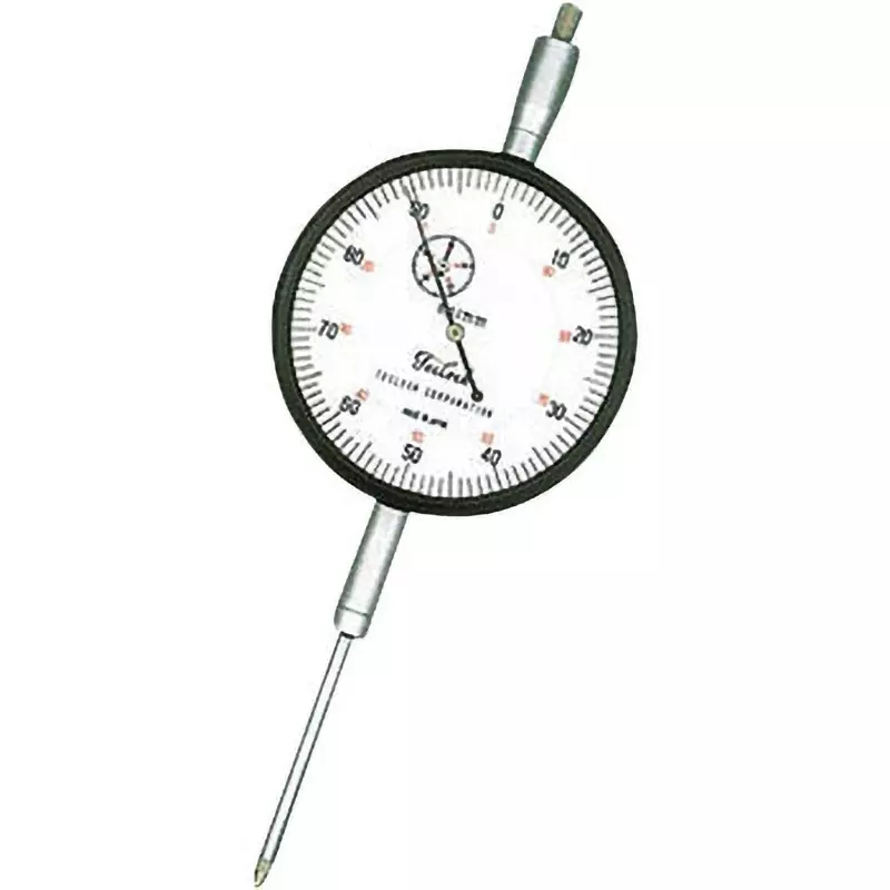 Teclock Dial Gauge Shock proof 50 mm Measuring Ranges 0.01 mm Minimum Reading, KM-155
