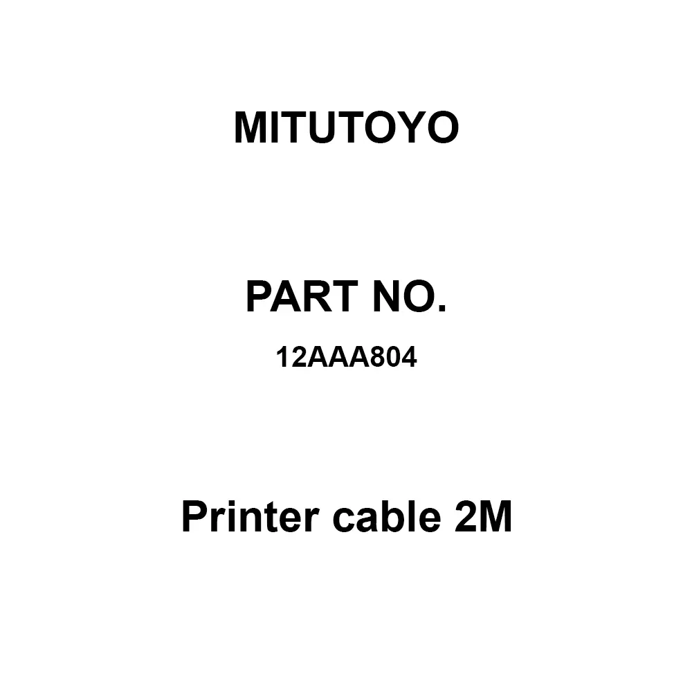 Mitutoyo Printer Cable 2M for For A4 printers, 12AAA804