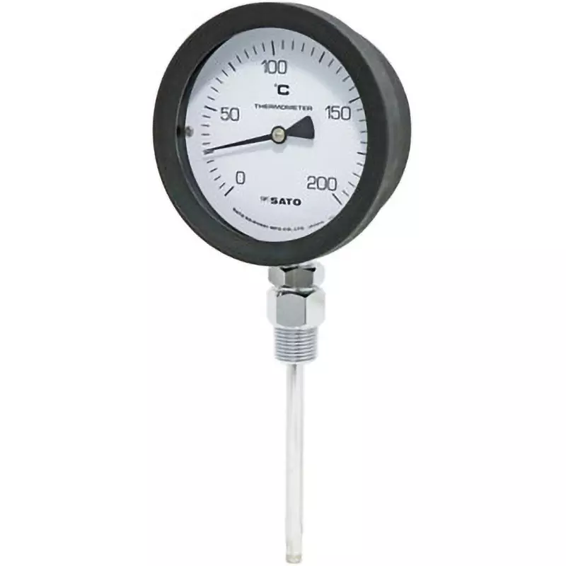 SATO KEIRYOKI Bimetal Thermometer 0 to 200 ℃ Measuring Range, BM-S-100P 0:200℃ 200L