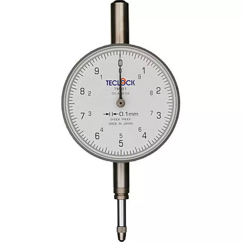 Teclock Dial Gauge Shock proof 10 mm Measuring Ranges 0.1 mm Minimum Reading, TM-91F