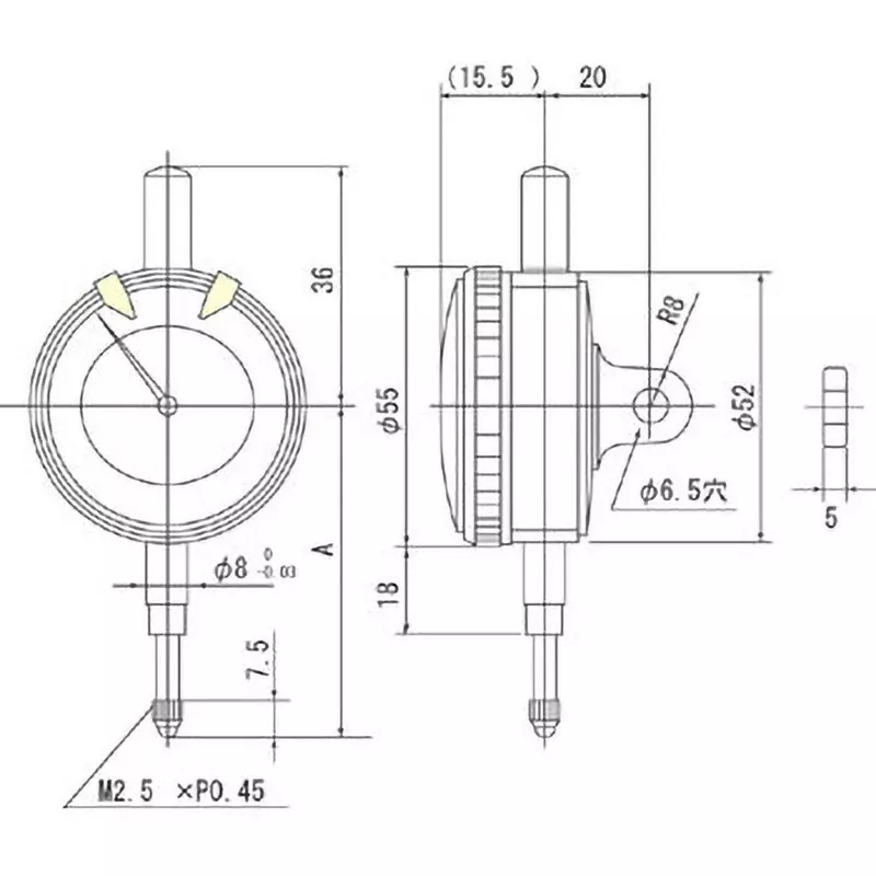 teclock-dial-gauge-shock-proof-20-mm-measuring-ranges-001-mm-minimum-reading-km-121f
