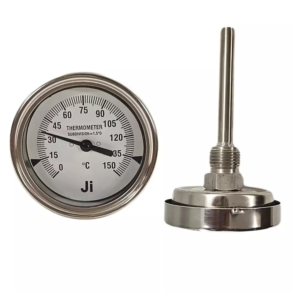 Japsin Instrumentation Bimetal Dial Thermometer Temperature Gauge 0 to 150°C Range 63 mm (2½ Inch) Dial Size, JIPL-BMT-63MM-1