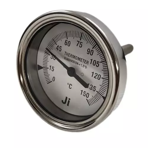 Japsin Instrumentation Bimetal Dial Thermometer Temperature Gauge 0 to 150°C Range 63 mm (2½ Inch) Dial Size, JIPL-BMT-63MM-1