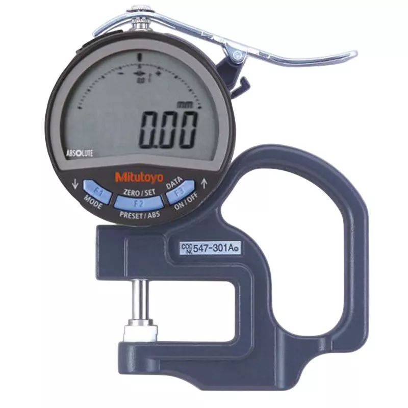 Mitutoyo Digimatic Thickness Gauge + Data Logger Printer + Foot Switch Set 0 - 10 mm, 547-301A+06AGL011+DP-1VA ROGGER+937179T (1 Kit)