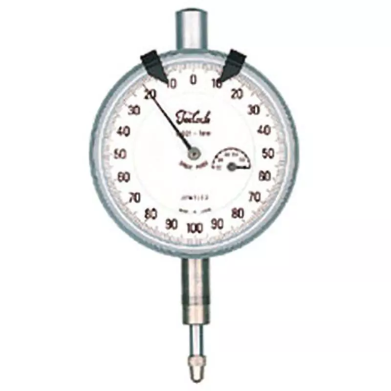 Teclock Dial Gauge Stone-filled durable type, hardened stainless steel stem 0.001 mm Minimum Reading, TM-1201
