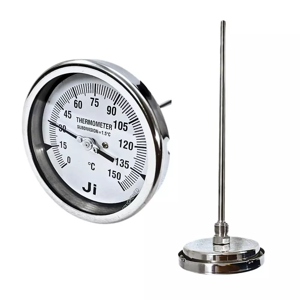 Japsin Instrumentation Bimetal Dial Thermometer Temperature Gauge 0 to 150°C Range 100 mm (4 inch) Dial Size, JIPL-BMT-100MM-8