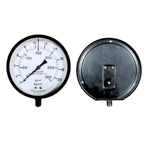 Japsin Instrumentation Commercial Pressure Gauge 0 to 21 Kg/cm² Range 150 mm (6 inch) Dial Size, JIPL-CPG-150MM-B5