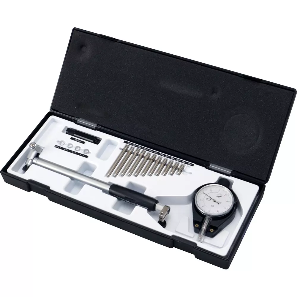 Monotaro Standard Cylinder Gauge Set With Dial Gauge 50 To 150 mm Measuring Range, 26275988 (1 Kit)