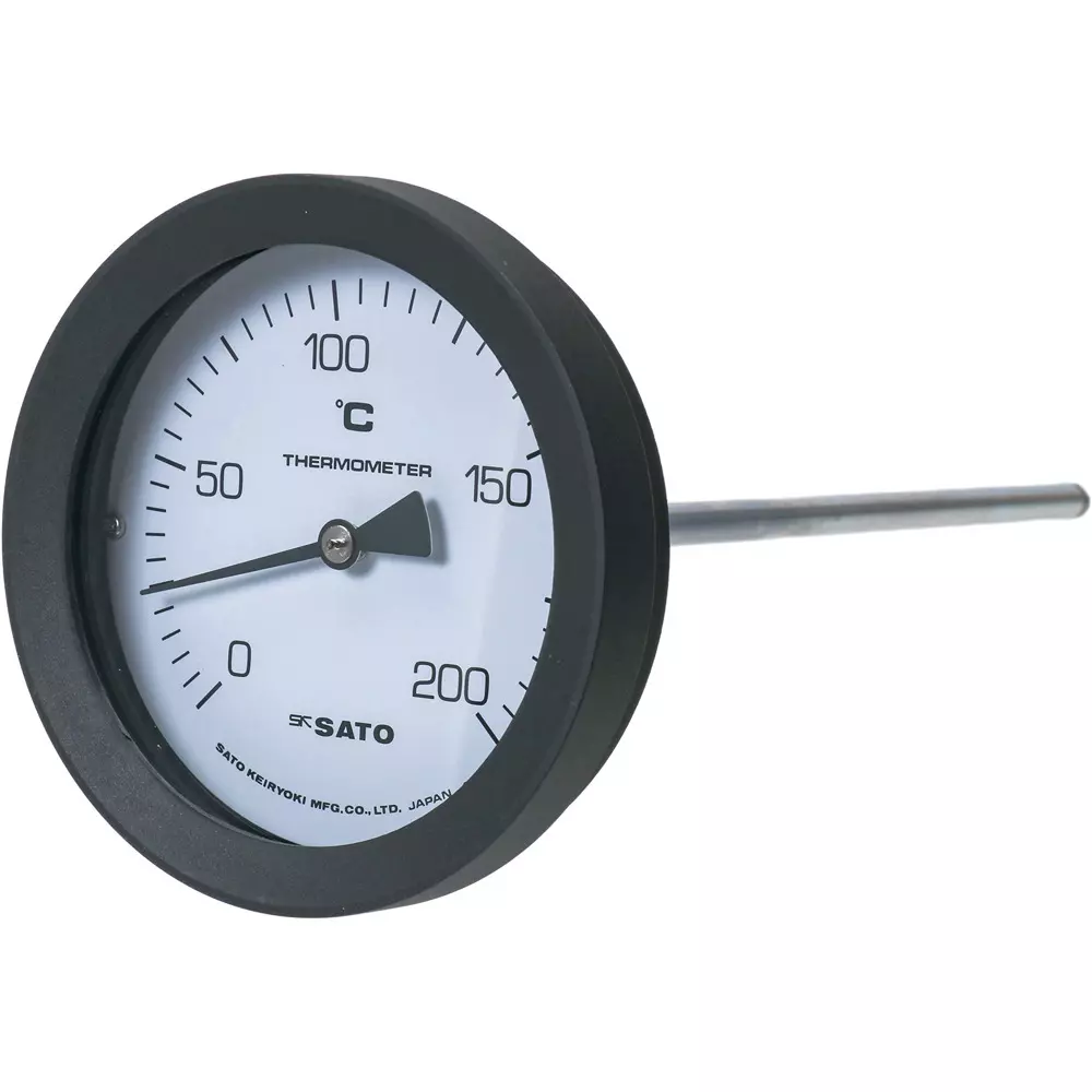 SATO KEIRYOKI Bimetal Thermometer 0 to 200 ℃ Measuring Range, BM-T-100P 0:200℃ 200L