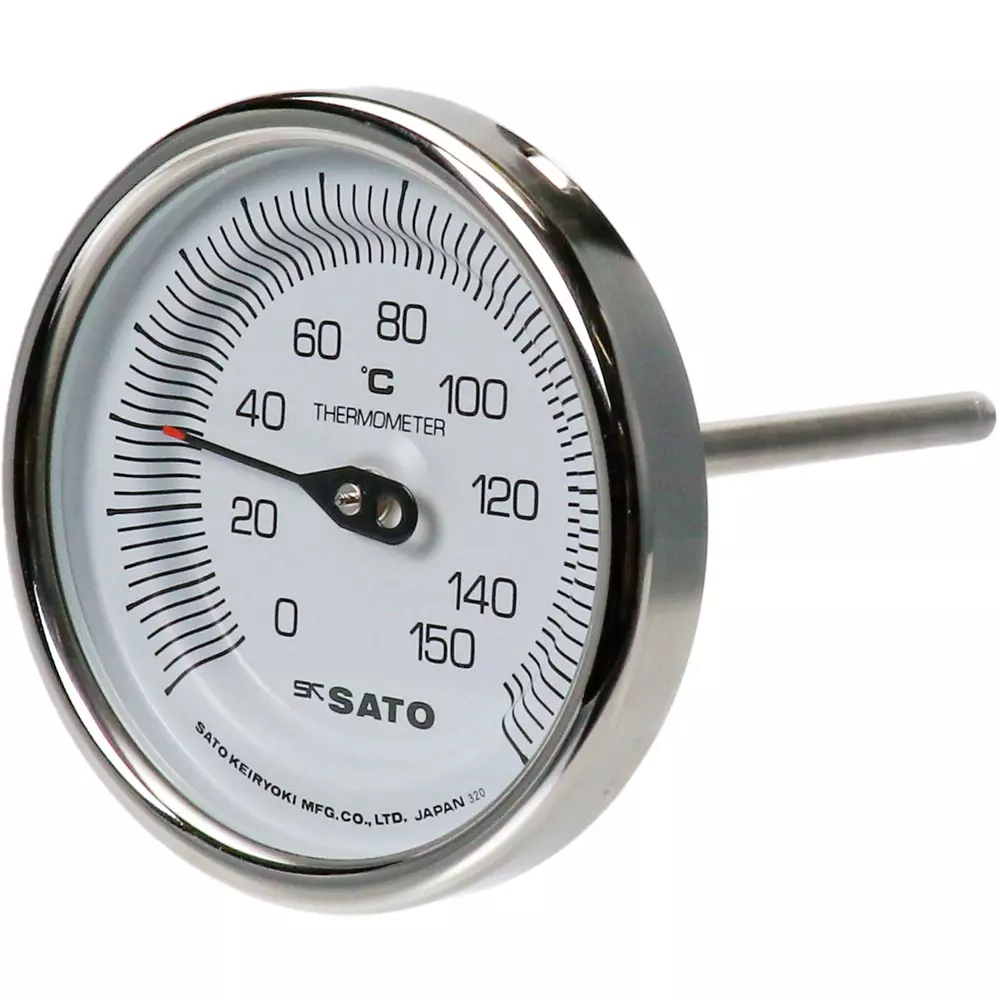 SATO KEIRYOKI Bimetal Thermometer 0 to 150 ℃ Measuring Range, BM-T-90S 0:150℃ 100L(2010-52)