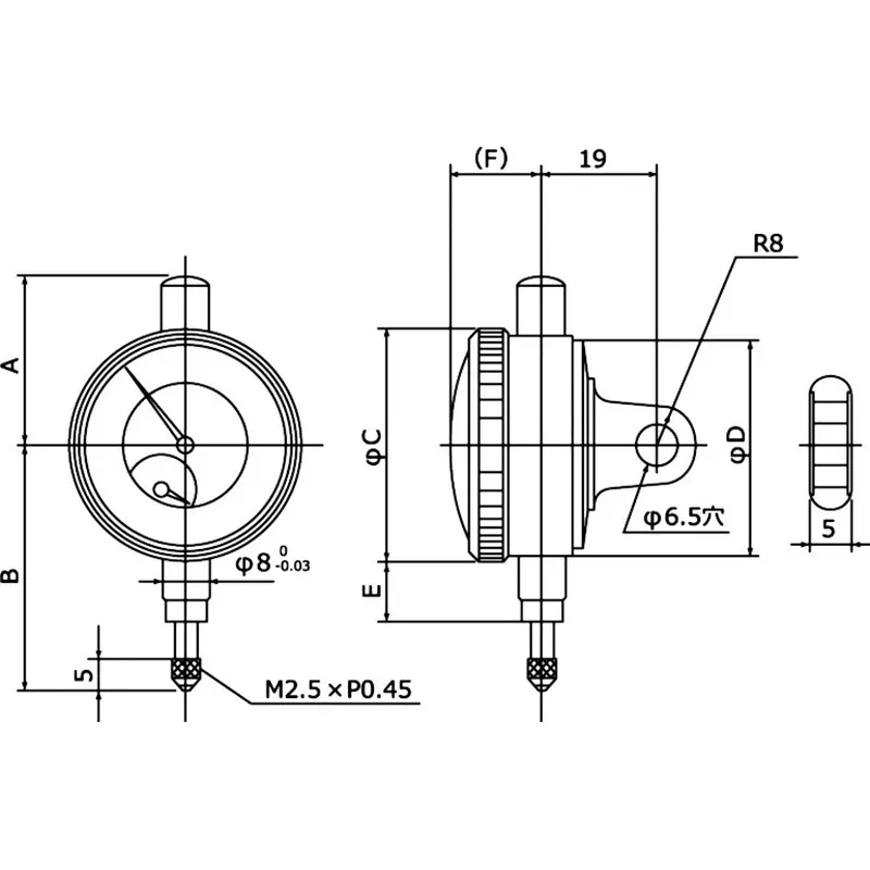 teclock-small-dial-gauge-4-mm-measuring-ranges-001-mm-minimum-reading-5-m-repeatability-tm-34