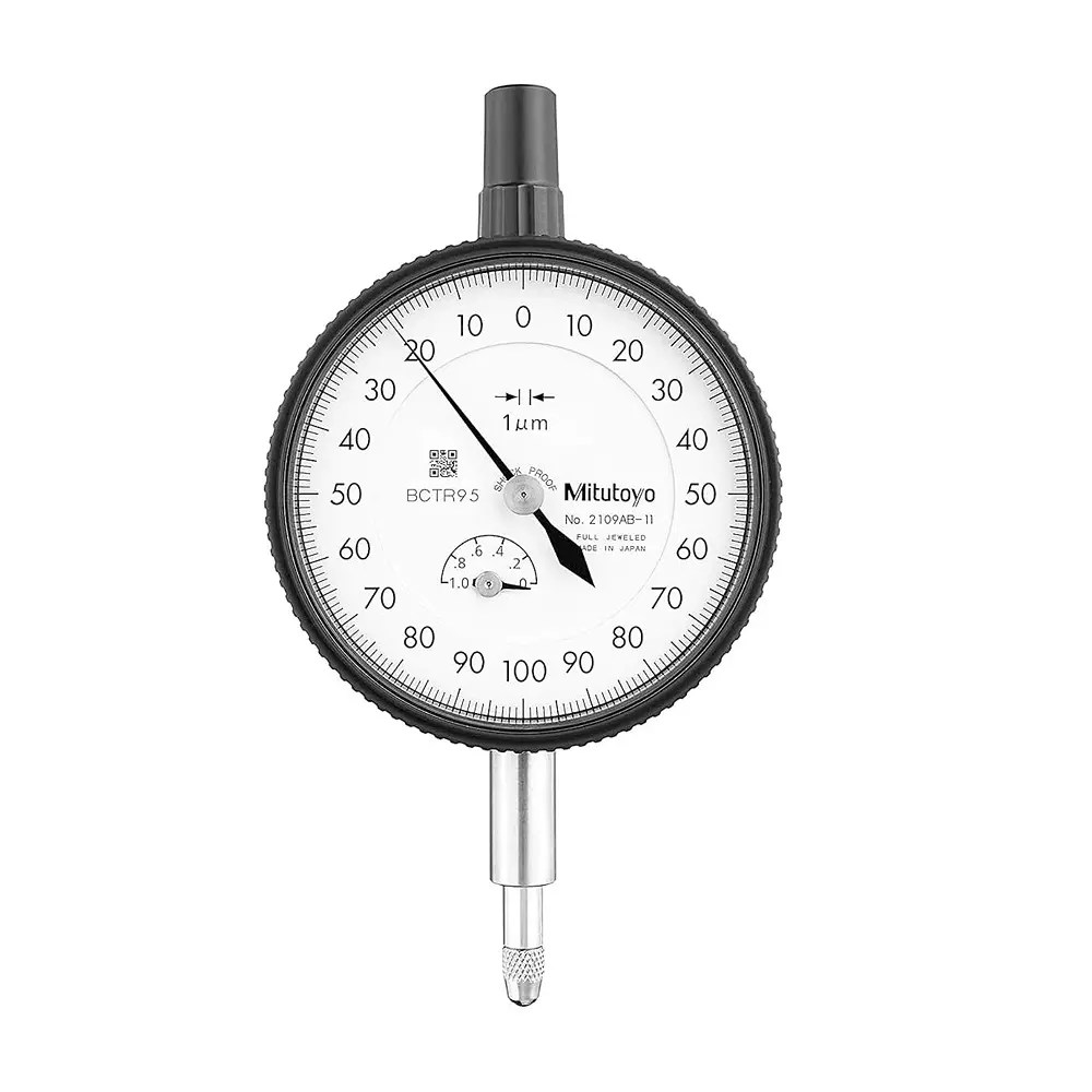 Mitutoyo Dial Indicator 0 - 1 mm Range, 0.001 mm Graduation, 2109AB-11