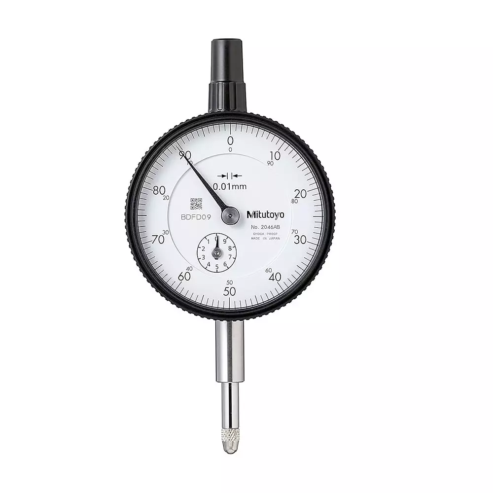 Mitutoyo Dial Indicator 0 - 10 mm Range, 0.01 mm Graduation, 2046AB-09