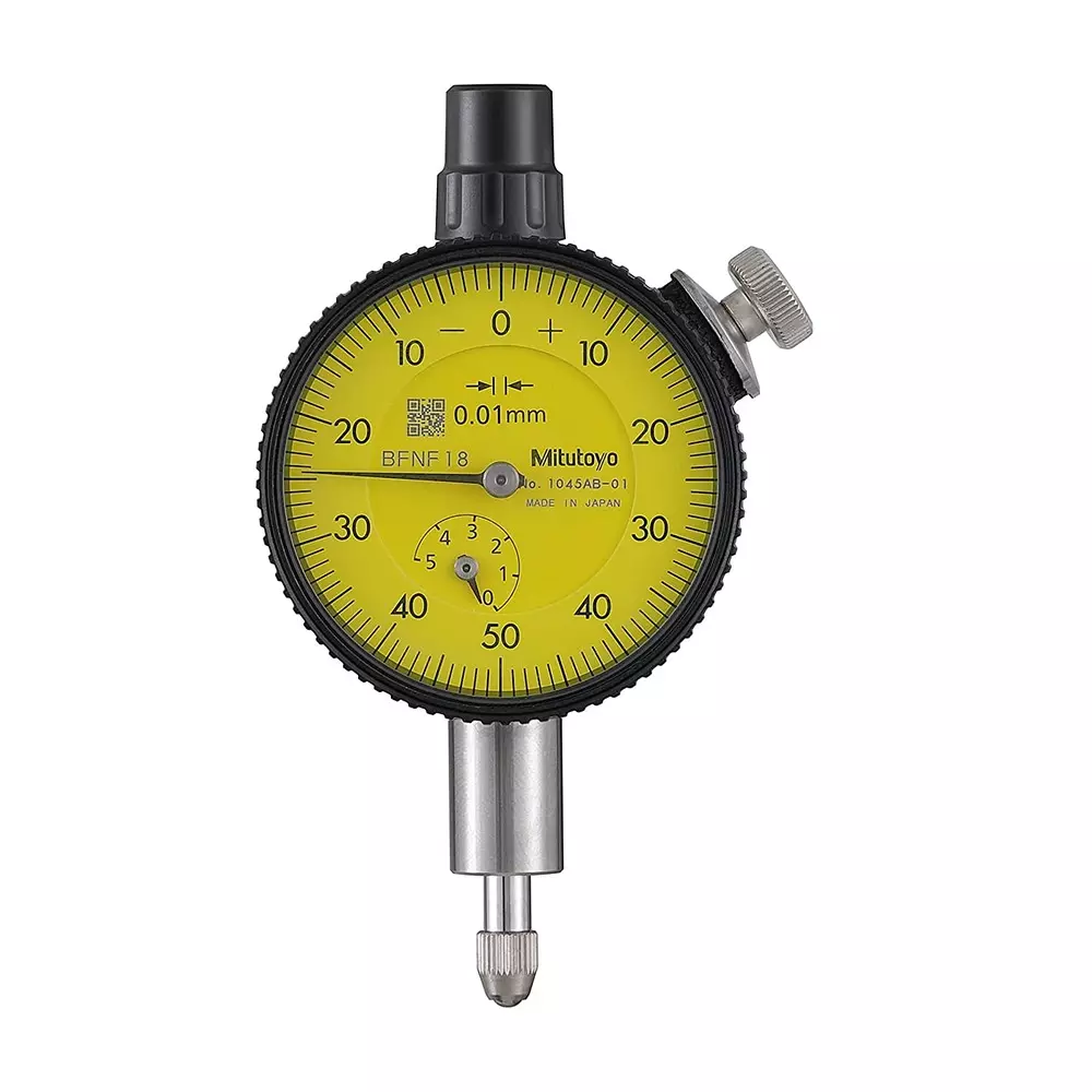 Mitutoyo Dial Indicator 0 - 5 mm Range, 0.01 mm Graduation, 1045AB-01