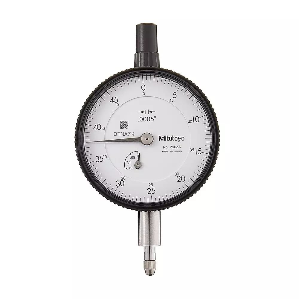 Mitutoyo Dial Indicator 0 - 0.125 inch Range, 0.0005 inch Graduation, 2506A