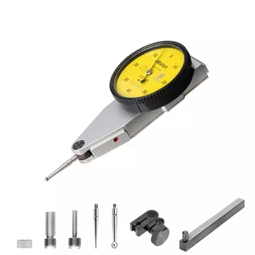 Mitutoyo Parallel Type Dial Test Indicator Full Set with Bracket 0.8 mm Range ±0.008 mm Accuracy, 513-484-10T