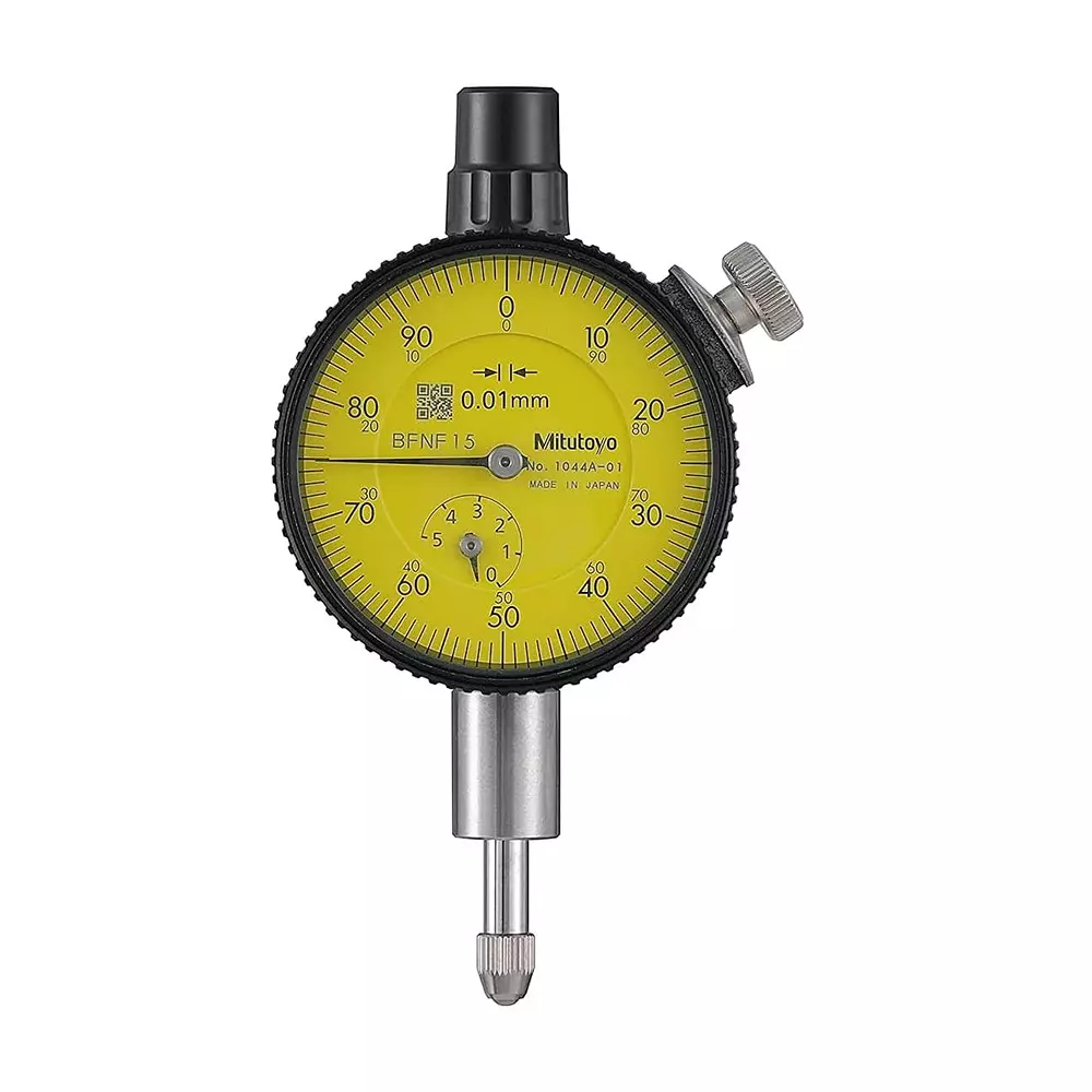 Mitutoyo Dial Indicator 0 - 5 mm Range, 0.01 mm Graduation, 1044AB-01