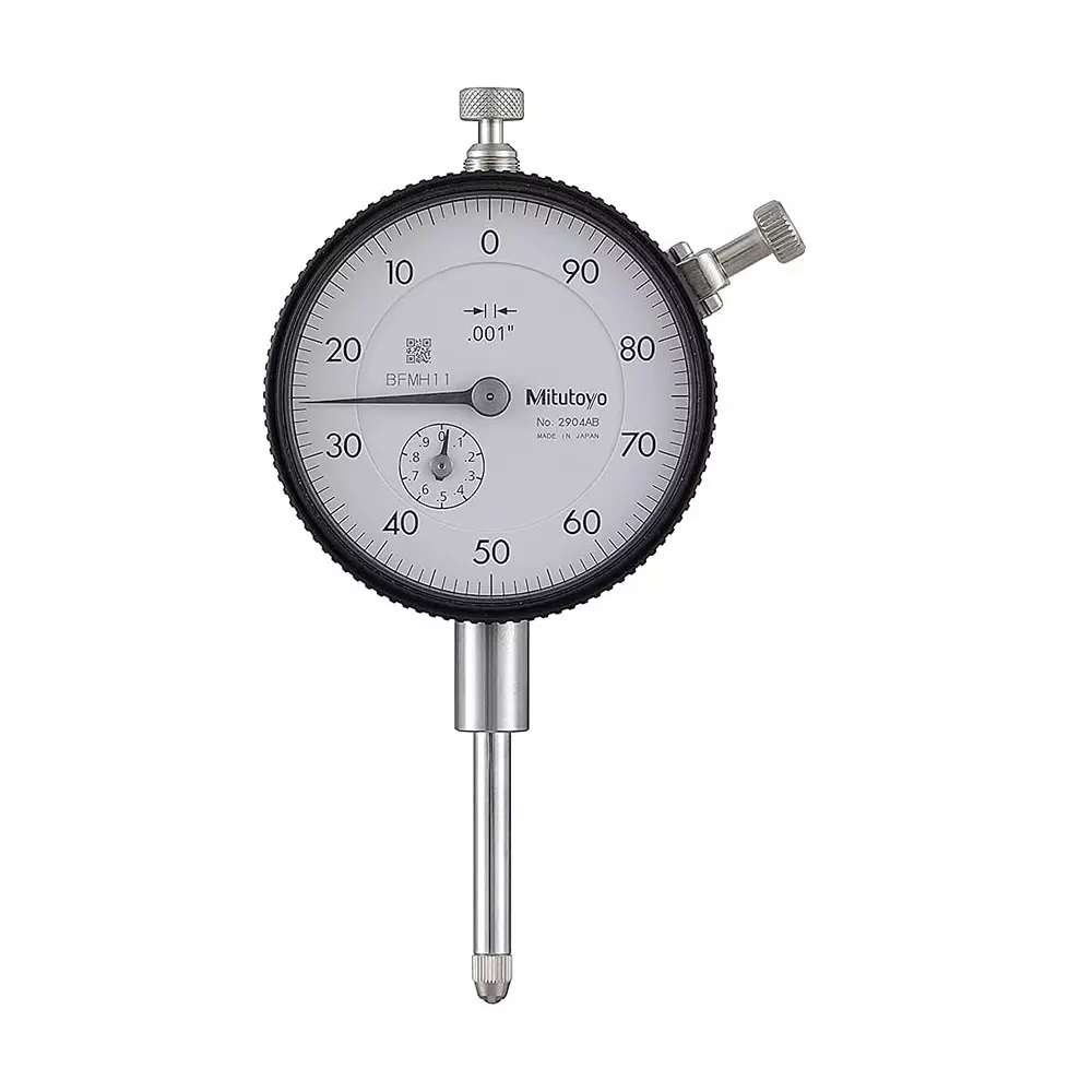 Mitutoyo Dial Indicator 0 - 1 inch Range, 0.01 inch Graduation, 2904AB