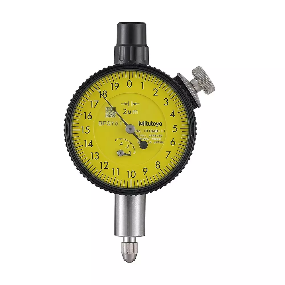 Mitutoyo Dial Indicator 0 - 0.5 mm Range, 0.002 mm Graduation, 1010AB-11