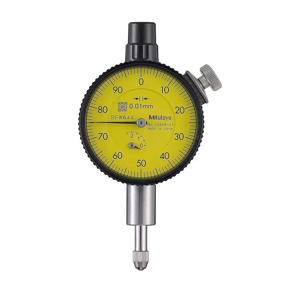 Mitutoyo Dial Indicator 0 - 2.5 mm Range, 0.01 mm Graduation, 1230A-01