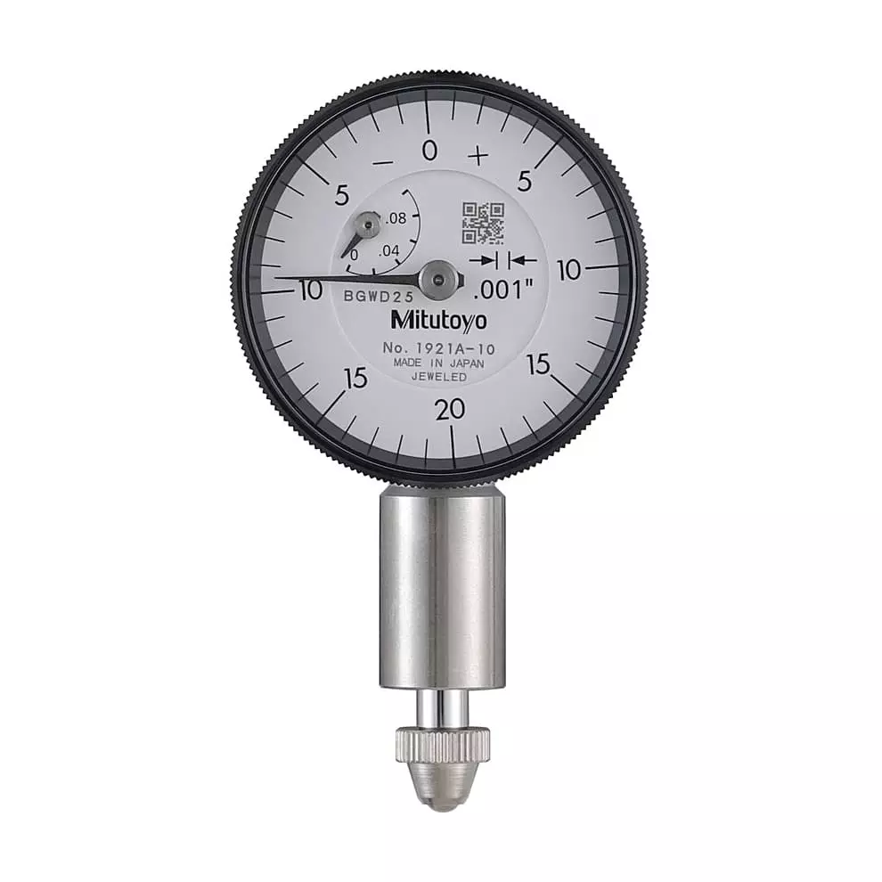 Mitutoyo Dial Indicator 0 - 0.1 inch Range, 0.001 inch Graduation, 1921AB-10