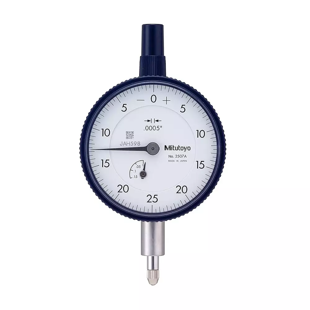Mitutoyo Dial Indicator 0 - 0.125 inch Range, 0.0005 inch Graduation, 2507A