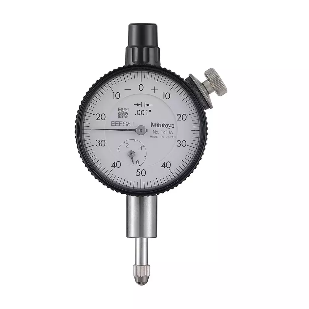 Mitutoyo Dial Indicator 0 - 0.25 inch Range, 0.001 inch Graduation, 1411A