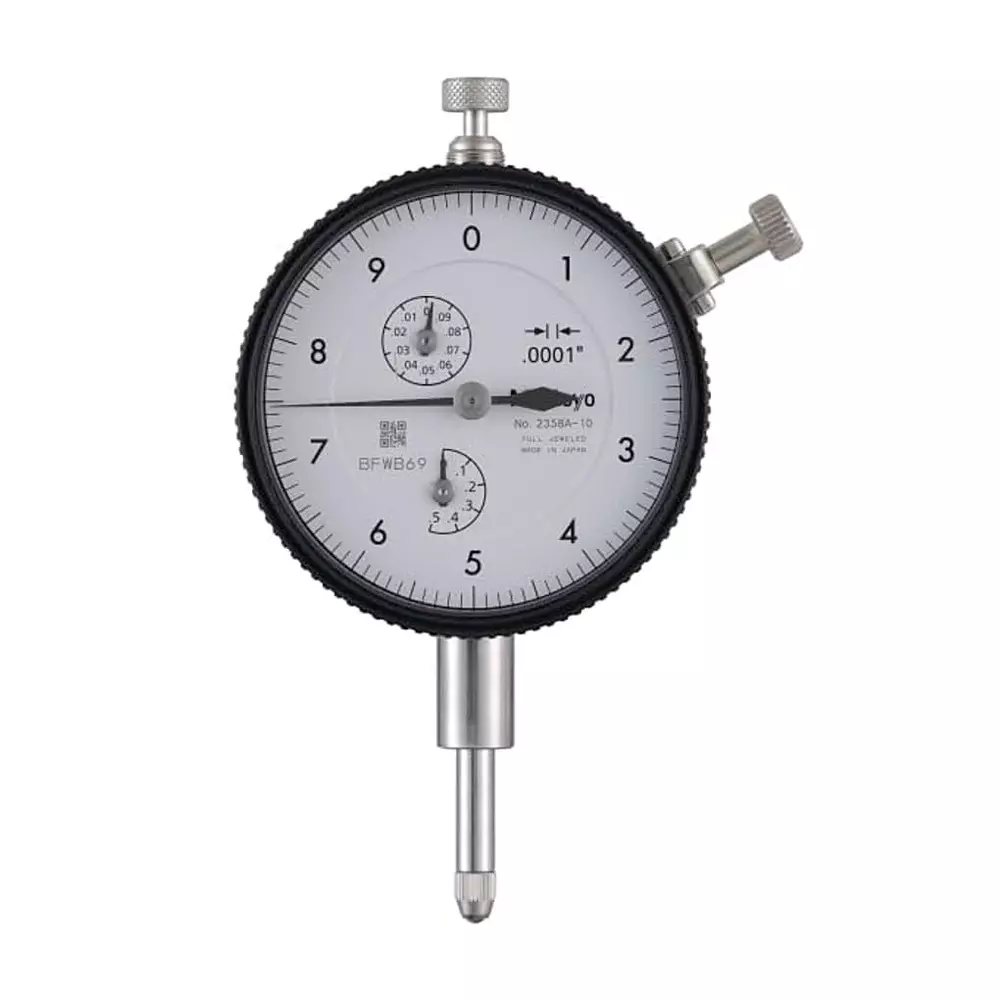 Mitutoyo Dial Indicator 0 - 0.5 inch Range, 0.0001 inch Graduation, 2358A-10