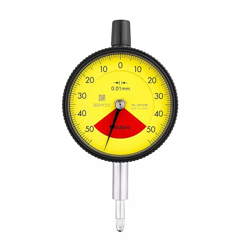 Mitutoyo Dial Indicator 0 - 1 mm Range, 0.01 mm Graduation, 2972AB