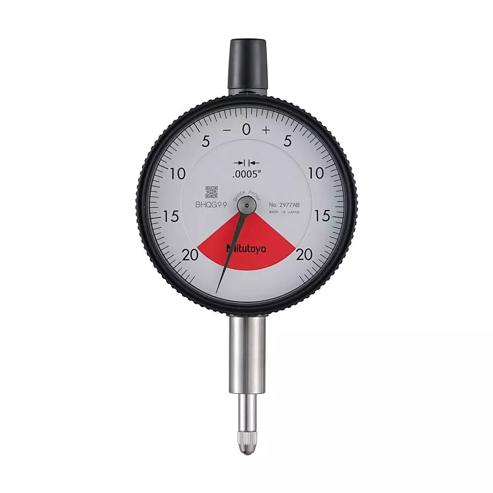 Mitutoyo Dial Indicator 0 - 0.04 inch Range, 0.0005 inch Graduation, 2977AB