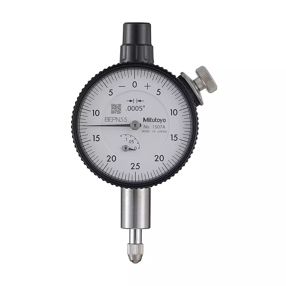 Mitutoyo Dial Indicator 0 - 0.125 inch Range, 0.0005 inch Graduation, 1507A