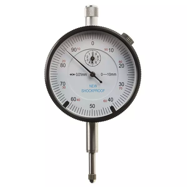RS PRO Plunger Dial Indicator 0.01 mm 60 mm Metric Zero Resettable 10 mm, 6141444