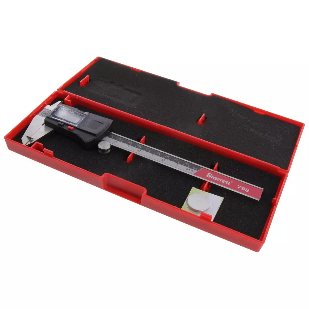 Starrett Digital Caliper, 0.0005Inch, 6Inch, EC799A-6/150