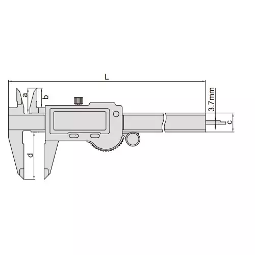 Insize Digital Caliper 0-200 mm Range Ip67 Waterproof Stainless Steel, 1195-200