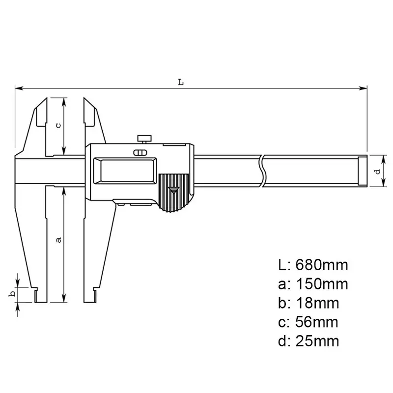 Mitutoyo ABSOLUTE Digimatic Caliper 0-500 mm Range Nib/Standard Jaw ±0.06 mm Accuracy, 551-224-10