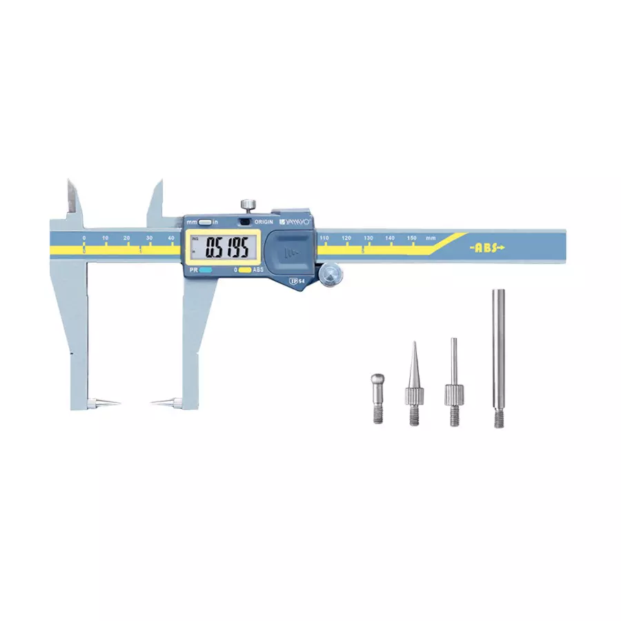 Yamayo Digimatic Caliper 150 mm (6 inch) Range 0.01 mm Resolution with Interchangeable Anvil, 139-150