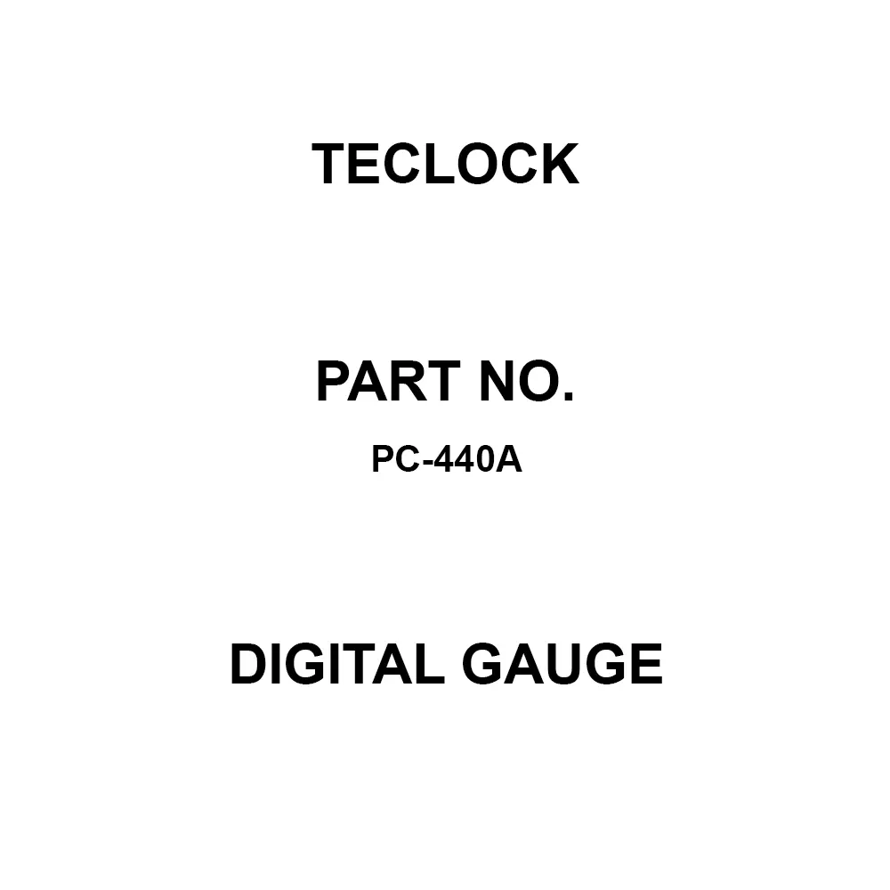 Teclock Digital Gauge 12.7 mm Measuring Ranges 0.01 mm Minimum Reading 0.9 or less N Measuring Force, PC-440A