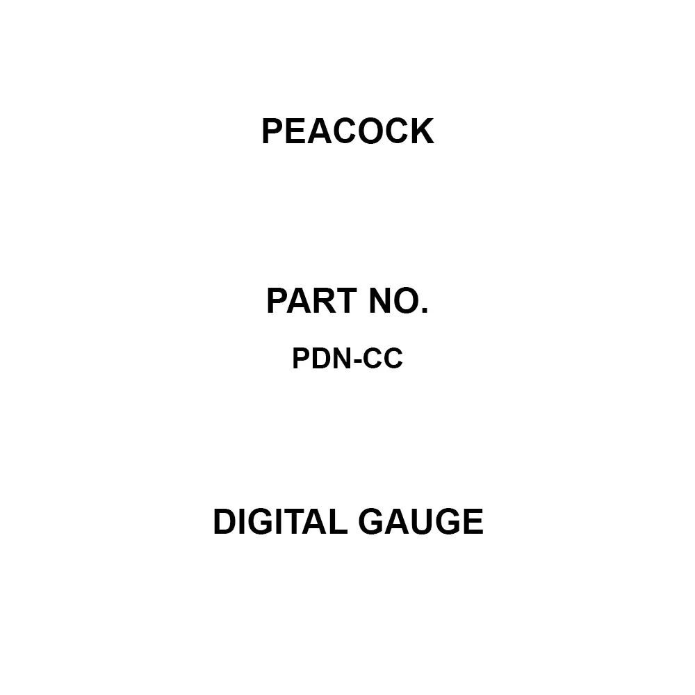 Peacock Digital Gauge 0.003 mm for 0.001 mm display, 0.01 mm for 0.01 mm display Accuracy AC100-240 V ± 10%, 50 / 60 Hz, PDN-CC