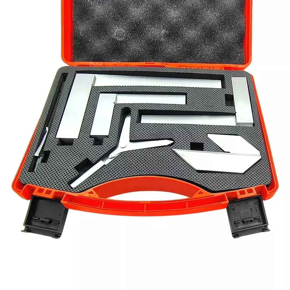 Buyohlic International Starter Engineer Kit with Plastic Carry Case Includes Try Squares, Center Squares, Carbide Scriber Pen, & Y Center Finder, ZJ-PQD8-O6AS