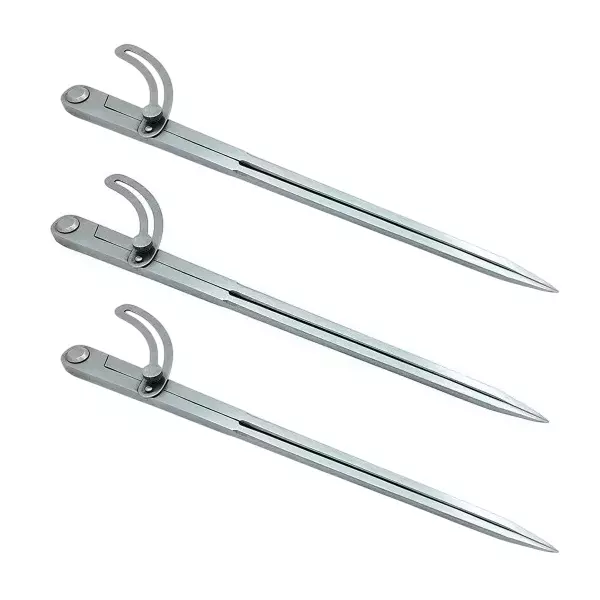 Buyohlic International Compass Scribe Locking Wing Divider Size 4 inch (100 mm) and Tool Steel Body, ON-BQZP-B37A (Pack of 3)