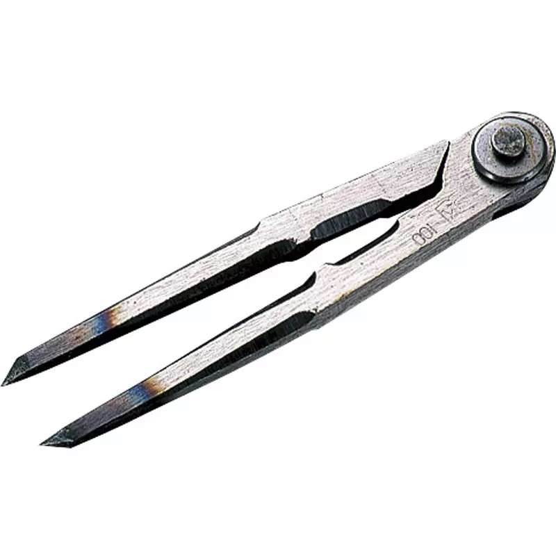 Trusco Steel Compass 100 mm Overall Length Anti-rust treatment after S50 C polishing: S55 C Material/Finish, PC-100