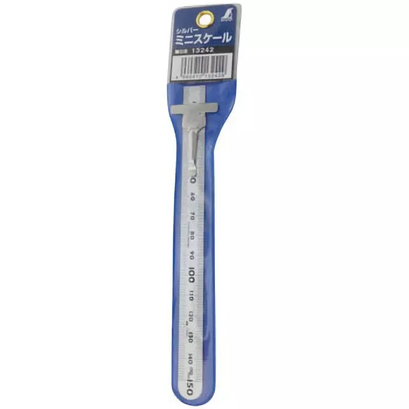 Shinwa Rules Mini Scale Silver finish 15 cm Range, 13242