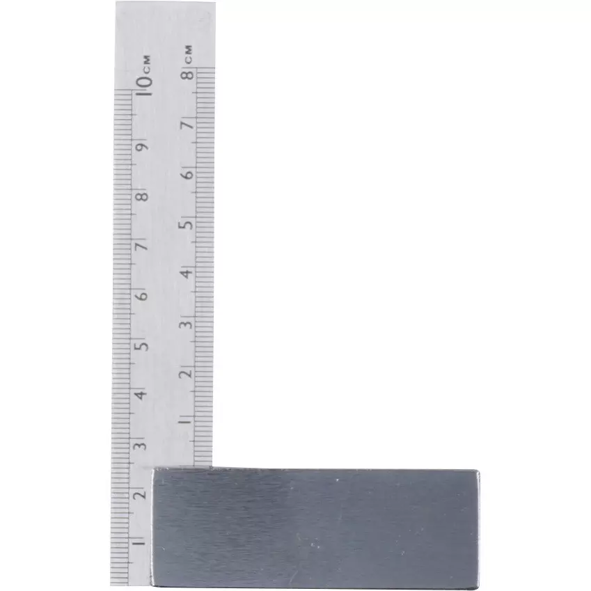 MonotaRO Try Square With Graduation 100 mm Nominal Size 1 mm Minimum Scale, 8744732