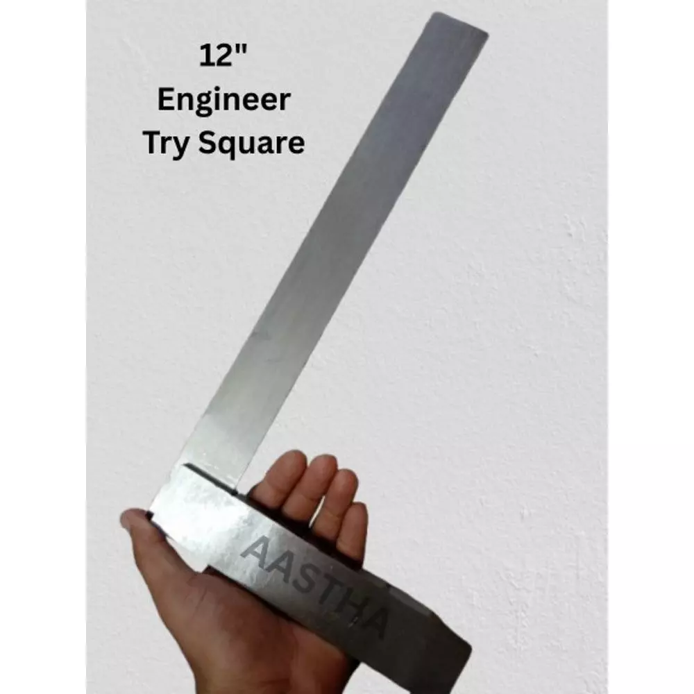 Aastha Tools Engineering Try Square 304.8 mm (12 inch) Blade Length & 177.8 mm Tongue Length