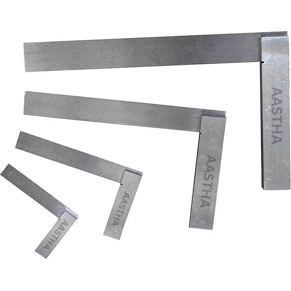 Aastha Tools Engineer Try Square 6 inch, 8 inch, 10 inch, and 12 inch (150 mm, 200 mm, 250 mm, 300 mm) (Set of 4)