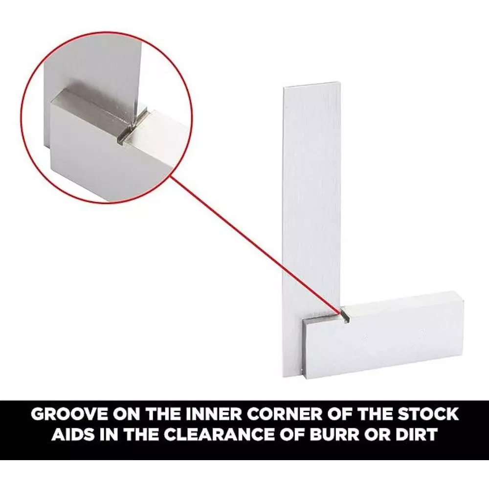 Aastha Tools Engineer Try Square 102 mm Blade Length & 76 mm Tongue Length