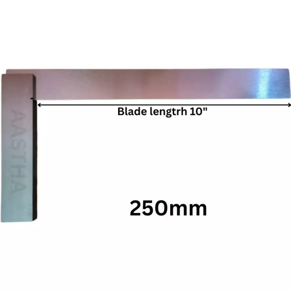 Aastha Tools Engineering Try Square 254 mm (10 inch) Blade Length & 152 mm Tongue Length